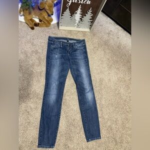 Benetton Women’s Skinny 30 W Low Rise Jeans Snap Buttons